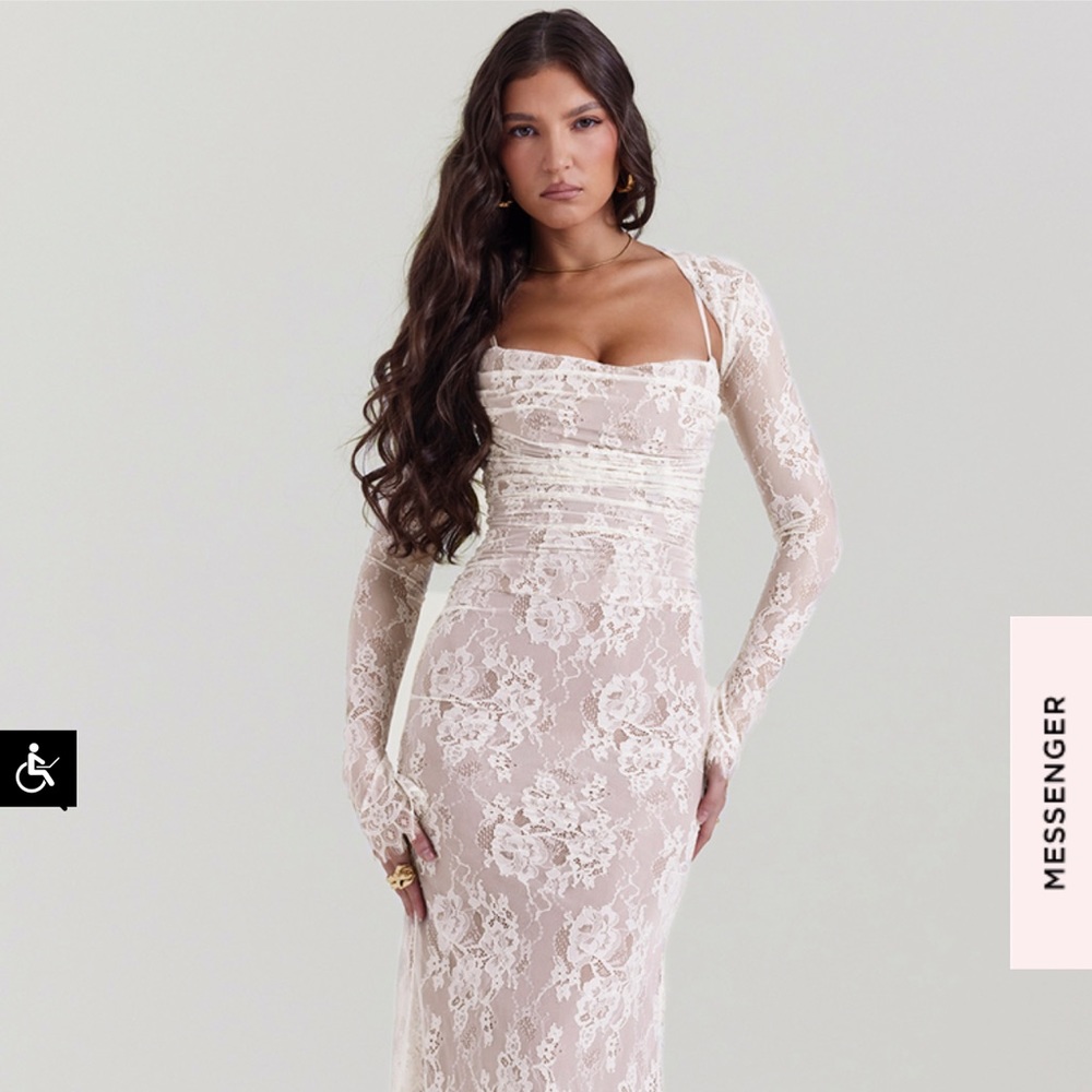 HOUSE OF CB ARTEMIS LACE MAXI DRESS